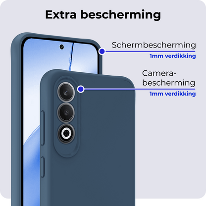 OnePlus Nord CE 4 Hoesje Siliconen Backcover Lichtgewicht - Donkerblauw