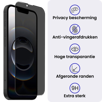 iPhone 16e Screenprotector Gehard Glas - Privacy