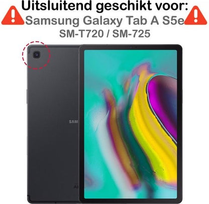 Samsung Galaxy Tab S5e Hoesje Toetsenbord Case Kunstleer - Zwart