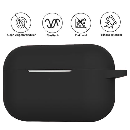 AirPods Pro 2 Hoesje Siliconen Krasbestendig - Zwart