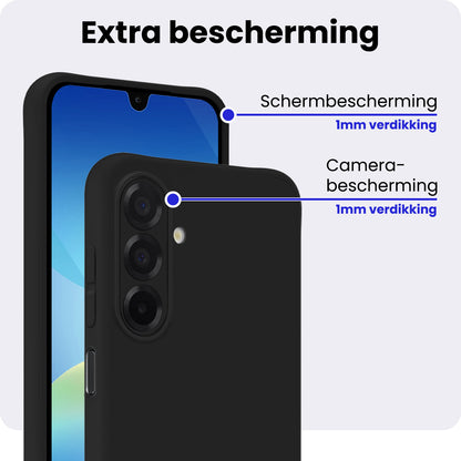Samsung A26 Hoesje Siliconen Backcover Lichtgewicht - Zwart