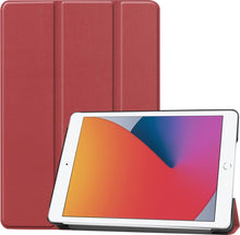 iPad 10.2 2020 Trifold Bookcase Hoes - Donkerrood