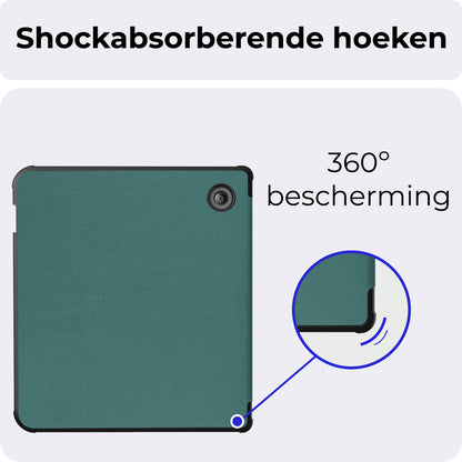 Kobo Libra Colour Bookcase Hoes Shockabsorberend - Donkergroen