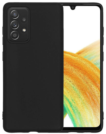 Samsung A33 Hoesje Siliconen Backcover Lichtgewicht - Zwart