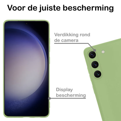 Samsung S23 Plus Hoesje Siliconen Backcover Lichtgewicht - Groen