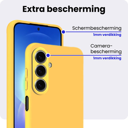 Samsung A27 Hoesje Siliconen Backcover Lichtgewicht - Geel