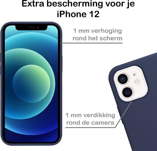 iPhone 12 Mini Hoesje Siliconen - Donkerblauw