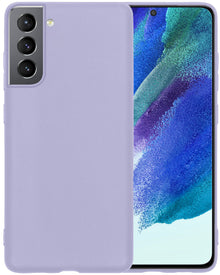 Samsung S21 FE Hoesje Siliconen Backcover Lichtgewicht - Lila