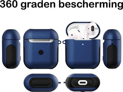 AirPods 2 Hoesje Hard Case Shockbestendig - Donkerblauw