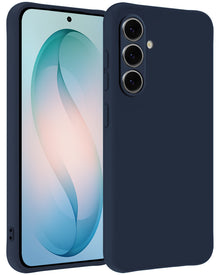 Samsung S26 Plus Hoesje Siliconen Backcover Lichtgewicht - Donkerblauw