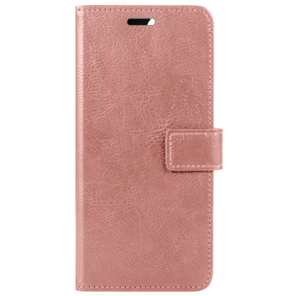 OnePlus 10 Pro Hoesje Bookcase Cover met Kaarthouder - Rosé goud