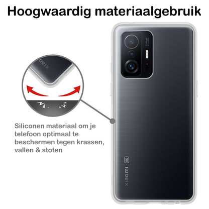 Xiaomi 11T Pro Hoesje Siliconen Backcover Lichtgewicht - Transparant