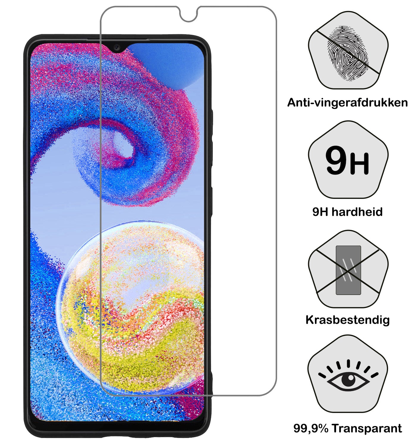 Samsung A04s Screenprotector Tempered Glass