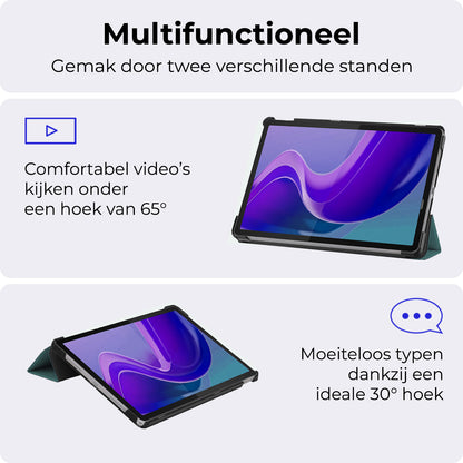 Lenovo Tab M11 Trifold Bookcase Hoes - Donkergroen