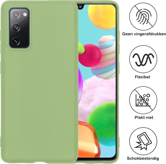 Samsung A41 Hoesje Siliconen - Groen