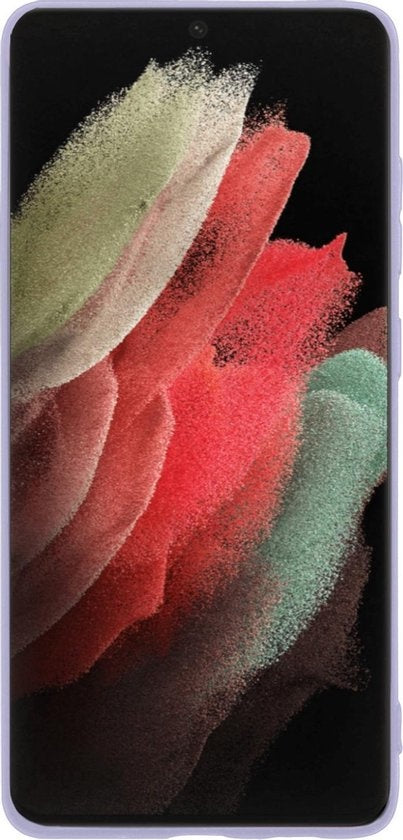 Samsung S21 Ultra Hoesje Siliconen Backcover Lichtgewicht - Lila