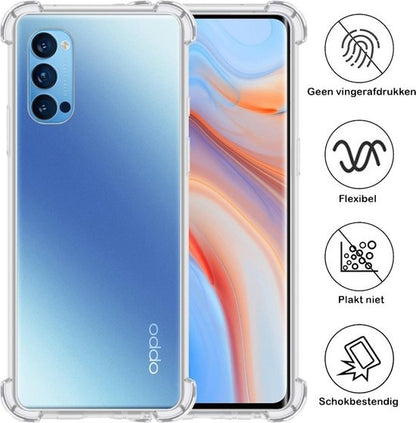 OPPO Reno 4 Pro 5G Hoesje Shockproof Backcover Siliconen - Transparant