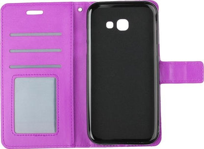 Samsung Galaxy A5 2017 Hoesje Bookcase Cover met Kaarthouder - Paars