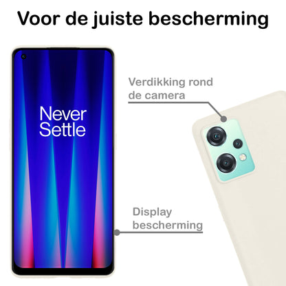 OnePlus Nord CE 2 Lite Hoesje Siliconen Backcover Lichtgewicht - Wit