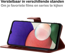 Samsung A22 5G Hoesje Bookcase Cover met Kaarthouder - Bruin
