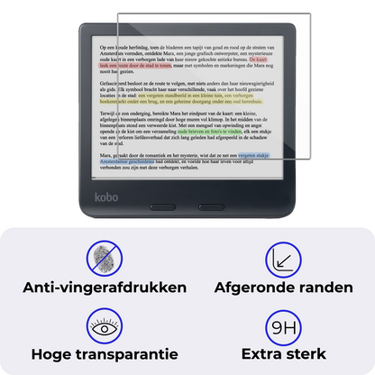 Kobo Libra Colour Screenprotector Tempered Glass