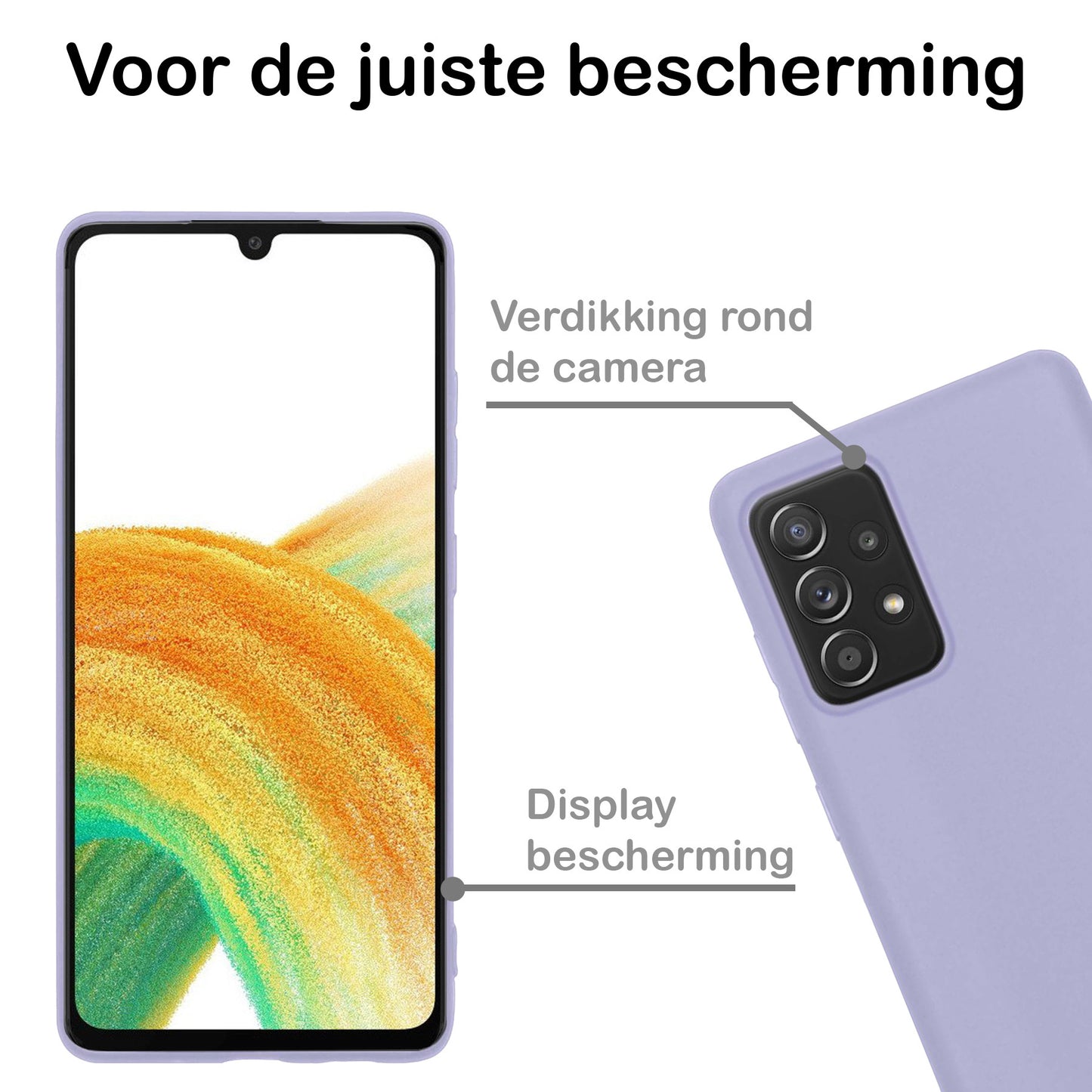 Samsung A33 Hoesje Siliconen - Lila