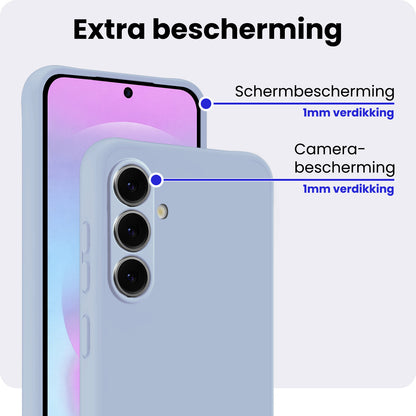 Samsung A37 Hoesje Siliconen Backcover Lichtgewicht - Lichtblauw
