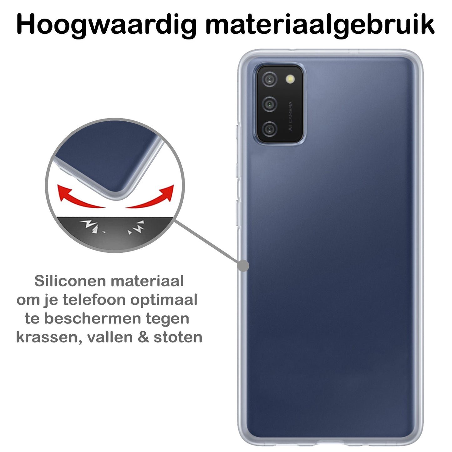 Samsung A03s Hoesje Siliconen - Transparant