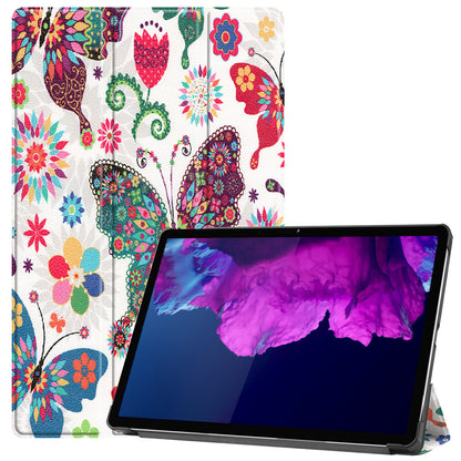 Lenovo Tab P11 Plus Trifold Bookcase Hoes - Vlinders