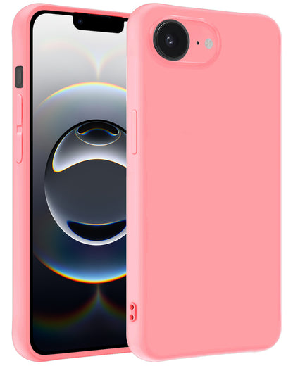 iPhone 16e Hoesje Siliconen Backcover Lichtgewicht - Lichtroze