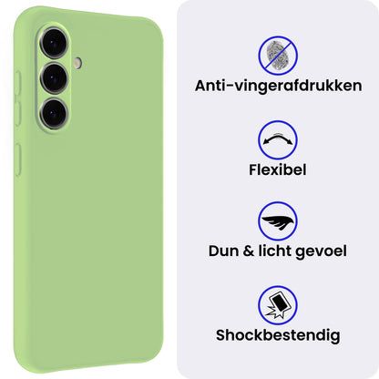 Samsung S26 Plus Hoesje Siliconen Backcover Lichtgewicht - Groen