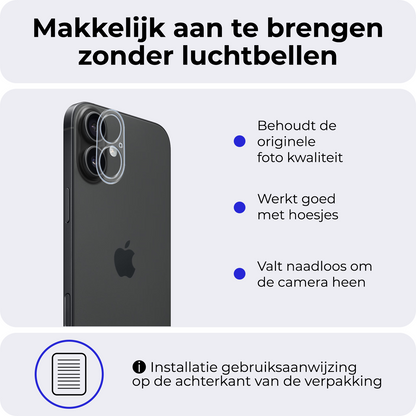 iPhone 16 Camera Screenprotector Gehard Glas