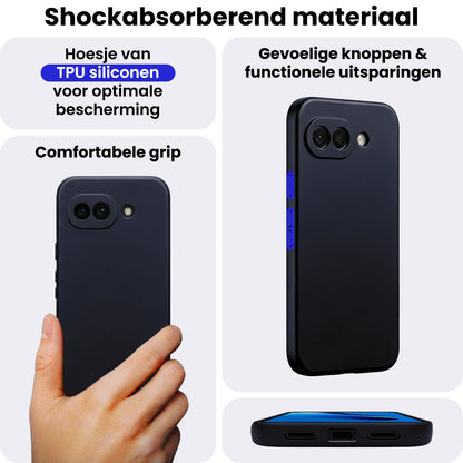 Google Pixel 10a Hoesje Siliconen Backcover Lichtgewicht - Donkerblauw