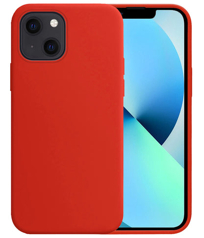iPhone 13 Mini Hoesje Siliconen Backcover Lichtgewicht - Rood