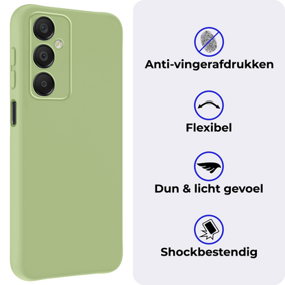 Samsung A16 Hoesje Siliconen Backcover Lichtgewicht - Groen
