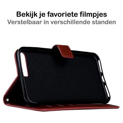 iPhone SE 2020 Hoesje Bookcase Cover met Kaarthouder - Bruin