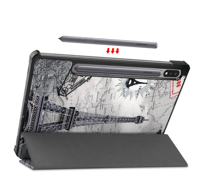 Samsung Galaxy Tab S8 Plus Trifold Bookcase Hoes - Eiffeltoren