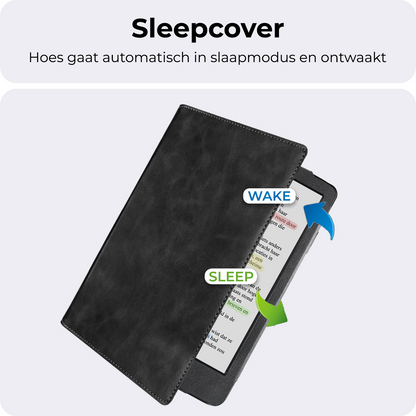 Kobo Clara Colour Leren Bookcase Hoes - Zwart