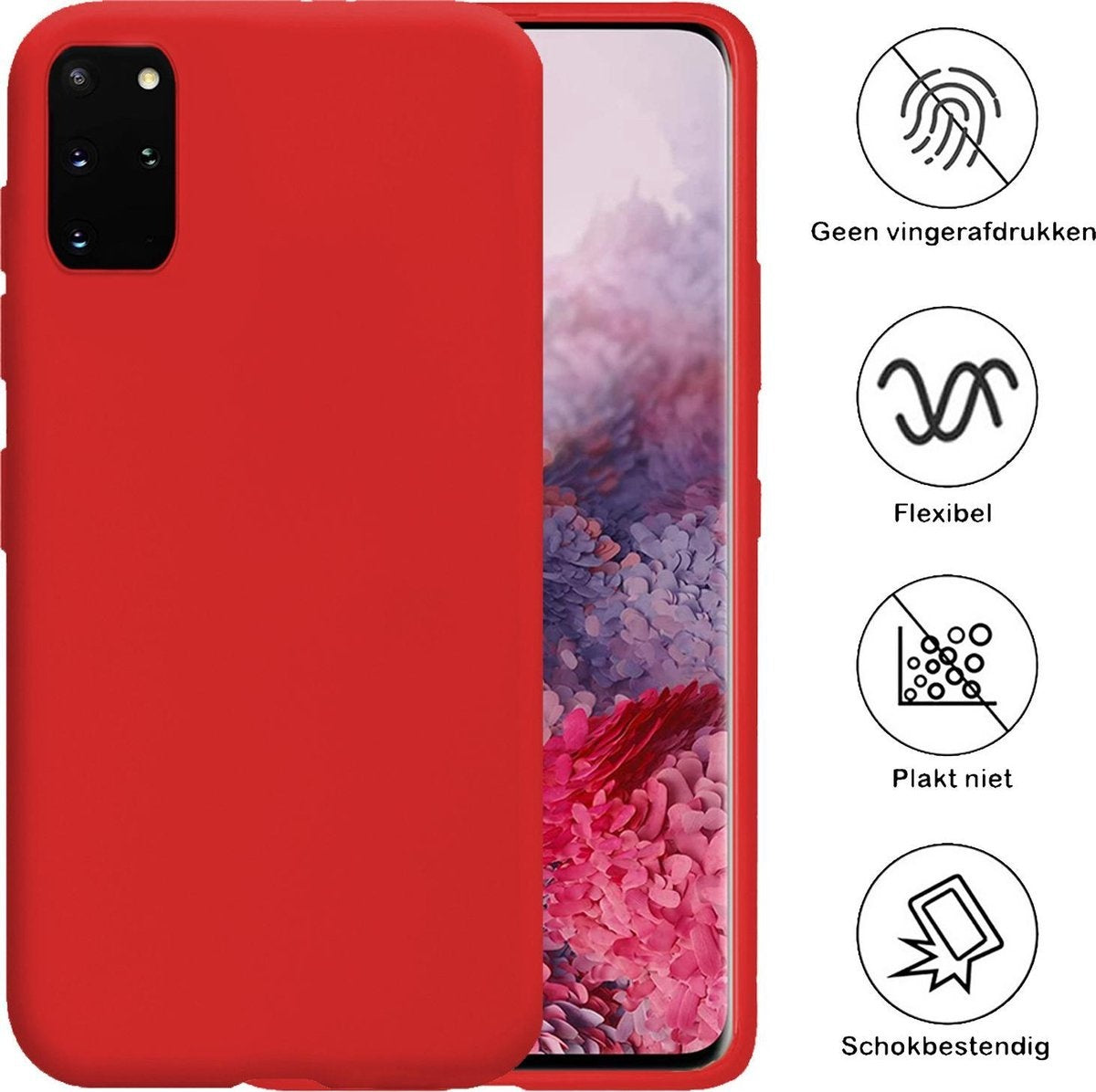 Samsung S20 Plus Hoesje Siliconen - Rood