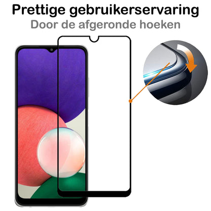Samsung M22 Screenprotector Gehard Glas - Full Screen