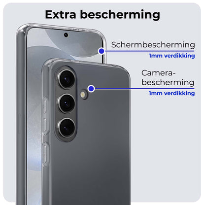Samsung S24 Plus Hoesje Siliconen Backcover Lichtgewicht - Transparant