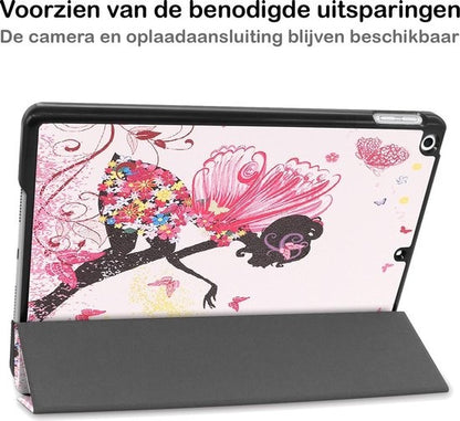 iPad 10.2 2020 Trifold Bookcase Hoes - Elfje