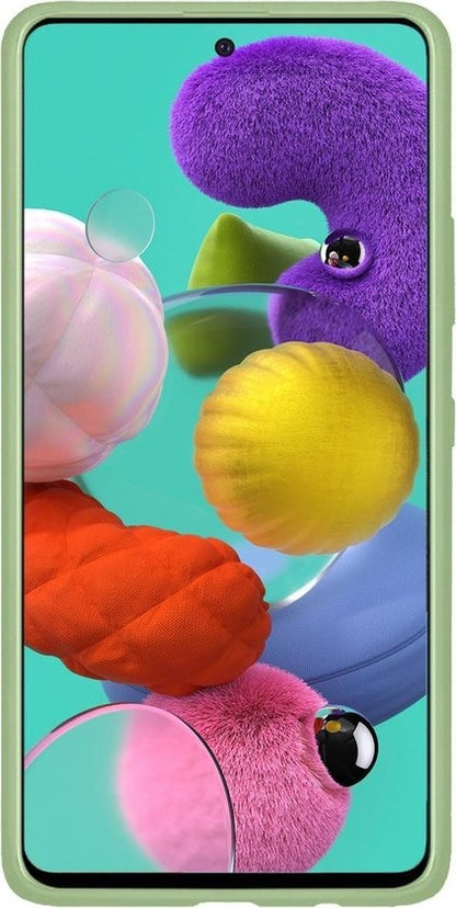 Samsung A51 Hoesje Siliconen Backcover Lichtgewicht - Groen