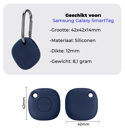 Samsung SmartTag+ Hoesje Siliconen Full Cover Lichtgewicht - Donkerblauw