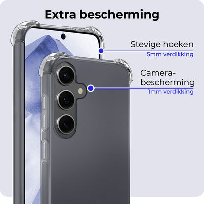 Samsung A55 Hoesje Shockproof Backcover Siliconen - Transparant