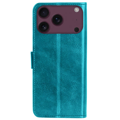 iPhone 18 Pro Hoesje Bookcase Cover met Kaarthouder - Turquoise