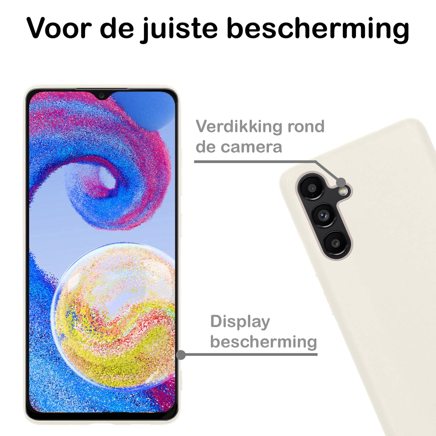 Samsung A04s Hoesje Siliconen - Wit