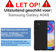 Samsung A04s Hoesje Siliconen Backcover Lichtgewicht - Zwart