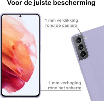 Samsung S21 Plus Hoesje Siliconen - Lila