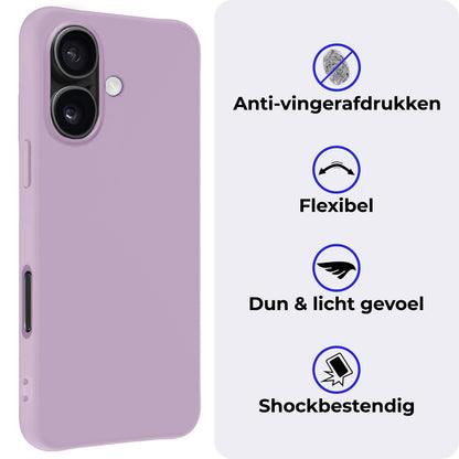 iPhone 16 Plus Hoesje Siliconen - Lila